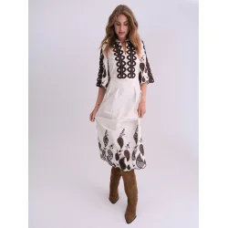 Gossia - Safina kjole - Creme - Brown