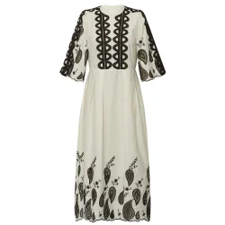 Gossia - Safina kjole - Creme - Brown