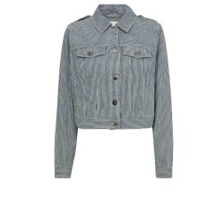 Gossia - Salca jakke - Off-white Blue Striped