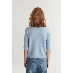 Basic Apparel - Selem Grandda T-shirt Strik - Light Blue