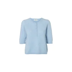 Basic Apparel - Selem Grandda T-shirt Strik - Light Blue