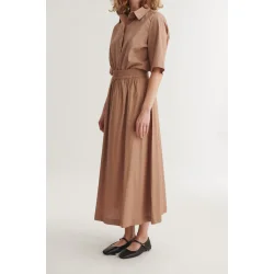 Basic Apparel - Silje lang nederdel - Portobello