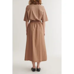 Basic Apparel - Silje lang nederdel - Portobello