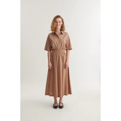 Basic Apparel - Silje lang nederdel - Portobello