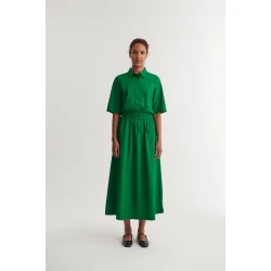 Basic apparel - Silje lang nederdel - Abundant green