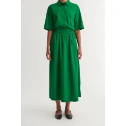 Basic apparel - Silje lang nederdel - Abundant green