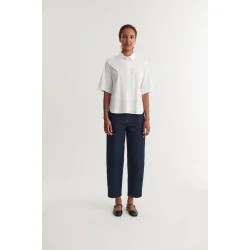Basic Apparel - Silje Cropped Skjorte - Bright White