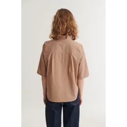 Basic Apparel - Silje SS skjorte - Portobello