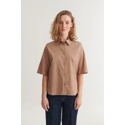 Basic Apparel - Silje SS skjorte - Portobello