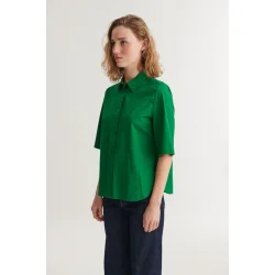 Basic Apparel - Silje SS skjorte - Abundant green