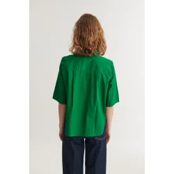 Basic Apparel - Silje SS skjorte - Abundant green