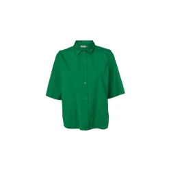 Basic Apparel - Silje SS skjorte - Abundant green