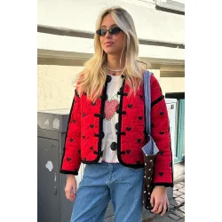 Sissel Edelbo - Amora Jakke - Dark Red - Onesize