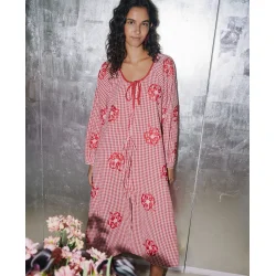 Sissel Edelbo - Sunny Kjole - Red Checks - Onesize