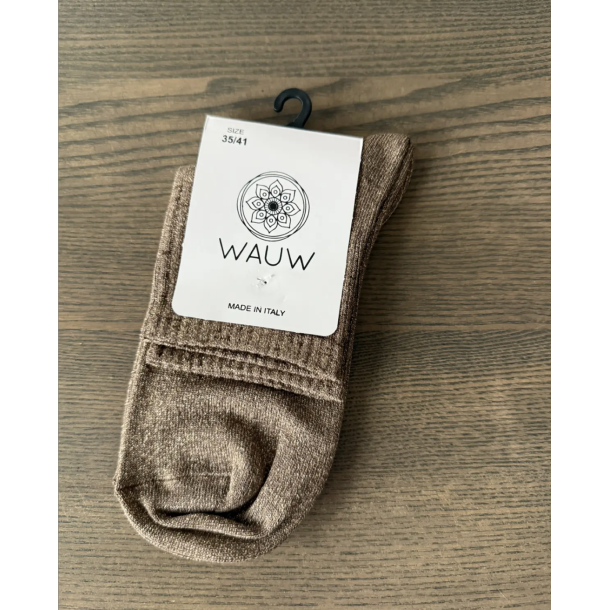 Wauw - Glitter Strmper - Brown 35/41