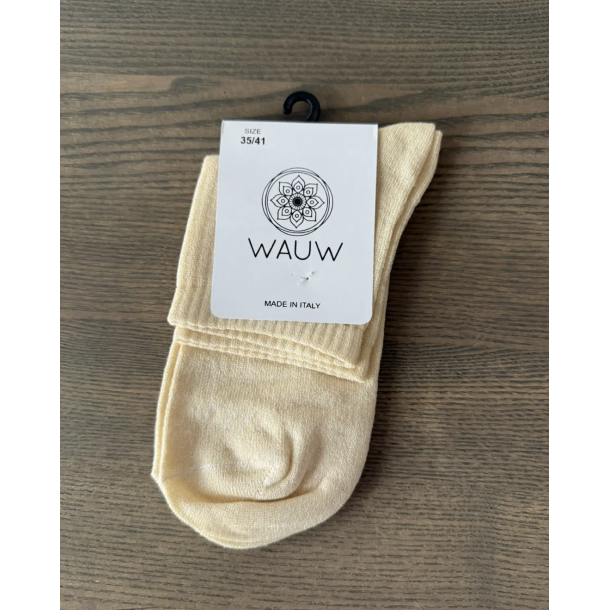 Wauw - Glitter Strmper - Creme - 35/41