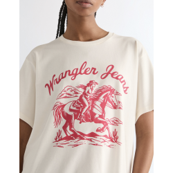 Wrangler - Girlfriend tee - Worn white