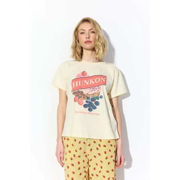 Hunk�n - Sweet treet T-shirt - Light yellow