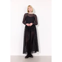 Hunkn - Tova Mesh Blouse - Black