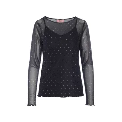 Hunkn - Tova Mesh Blouse - Black