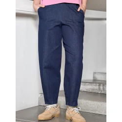 Black Colour - Denice Denim Barrel - Denim