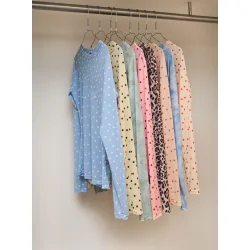 Black Colour - Annie Mesh Blouse - Yellow Dot