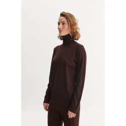 Basic Apparel - Vera Roll Neck - Chocolate Torte