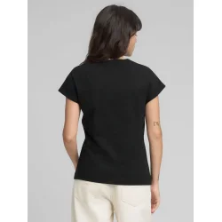 Replay - Jersey T-shirt - With Rose And Log Print - Black