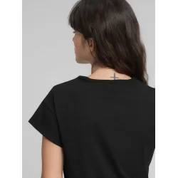 Replay - Jersey T-shirt - With Rose And Log Print - Black