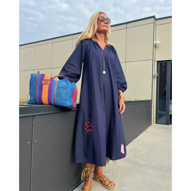 Wauw - The Champagne Lang Kjole - Marine Blue