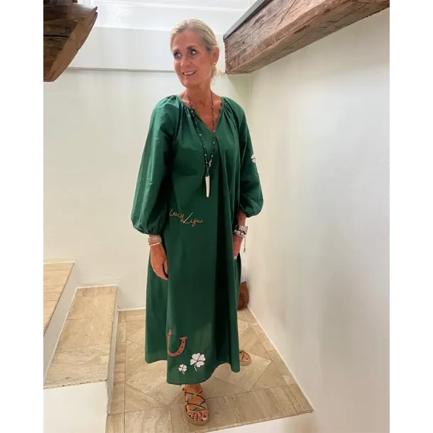 Wauw - The Good Luck Kjole - Dark Green