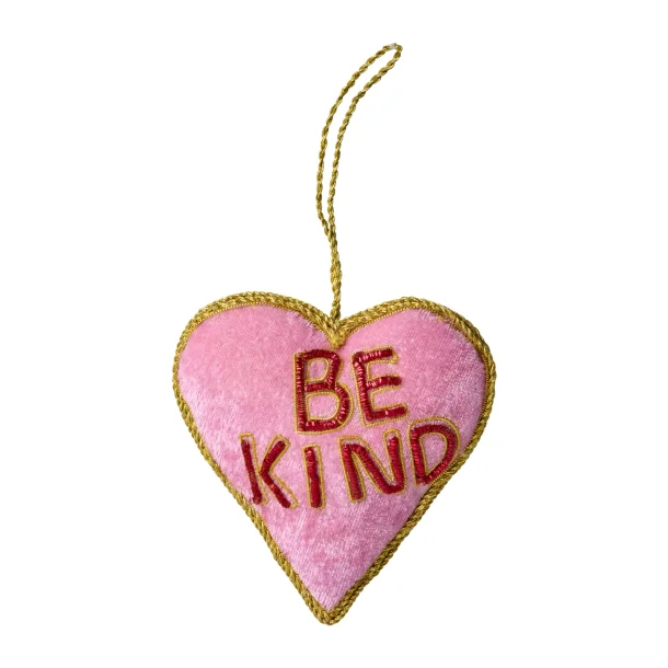 Rice - Velour Julepynt - Lyser�d Be Kind 