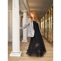 Black Colour - Angelina Mesh Nederdel - Black