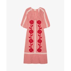 Sissel Edelbo - Abelone Kjole - Red Flower - ONESIZE