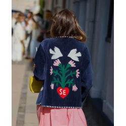 Sissel Edelbo - Anil jakke - Suzani embroidery navy