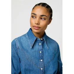 Wrangler - Femme Peplum Skjorte - Light Hand