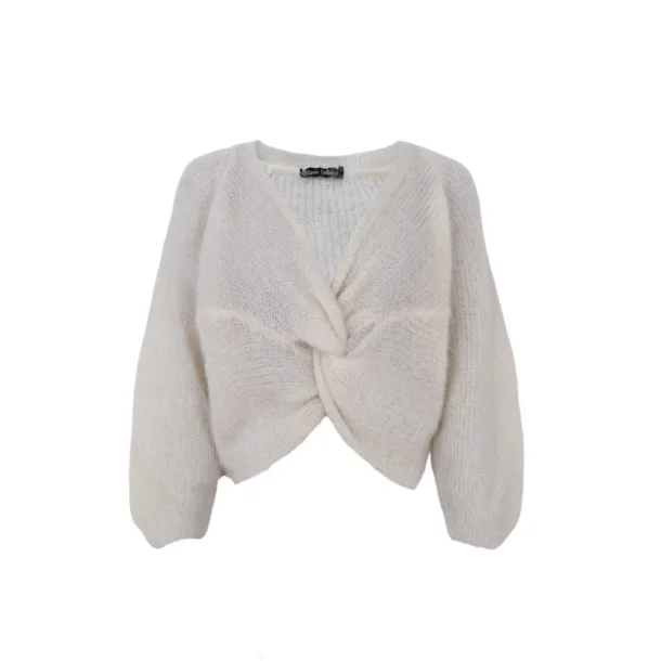 Black Colour - Bjoerk Cross Jumper - Off White