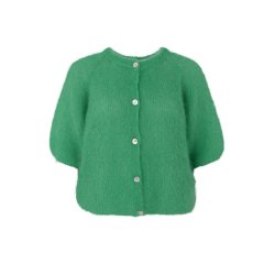 Black Colour - Bjoerk Patent Strik Cardigan - Green