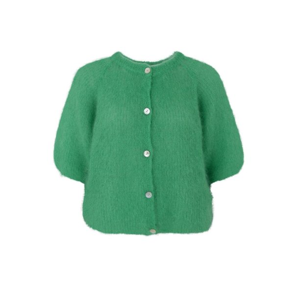 Black Colour - Bjoerk Patent Strik Cardigan - Green