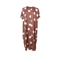 Black Colour - Mabel Satin Kjole - Mocca Dot