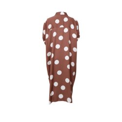 Black Colour - Mabel Satin Kjole - Mocca Dot