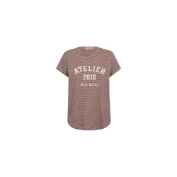 Mos Mosh - Camp O-SS Stribe T-shirt - Cowhide