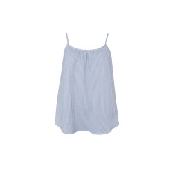 Black Colour - Catherine Strap top - Lt- Blue / Camel