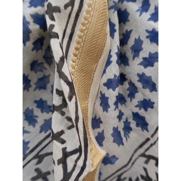 Craft Sisters - Bagru Scarf - 201 Blue - Onesize