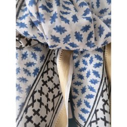 Craft Sisters - Bagru Scarf - 201 Blue - Onesize