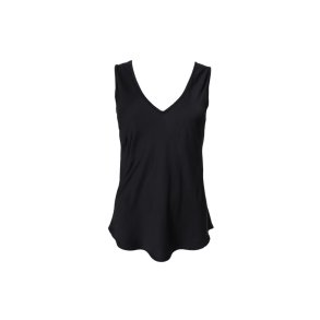 Black Colour - Mabel Double N-neck Top - Black