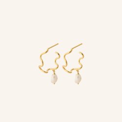 Pernille Corydon - Small Bay �reringe - Guld - 30mm