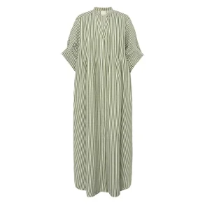 Gossia - Alexa Jo skjortekjole - Creme Army Stripes