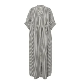 Gossia - Alexa Jo skjorte kjole - Creme Navy stripes