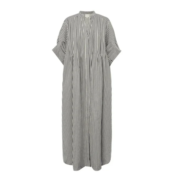 Gossia - Alexa Jo skjorte kjole - Creme Navy stripes